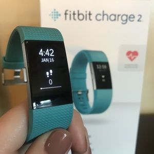 FitBit Charge 2 - Stainless Steel Tracker & Teal
